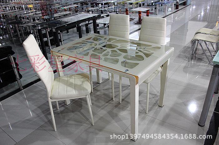 鋼化玻璃熱彎餐桌 簡約現代，特價促銷，滿足多樣家居需求